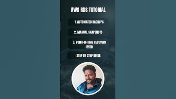 AWS RDS Backup & Restore | Snapshots, Automated Backups & PITR #Shorts #awsrds