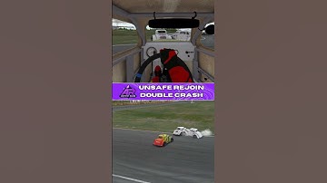 🟣 Unsafe Rejoin Causes Double Crash 🟣 #amethystracing #racing  #simracing #iracing #race #sim