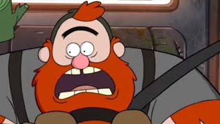 Gravity Falls: Manly Dan rams Agent Trigger's car off the road