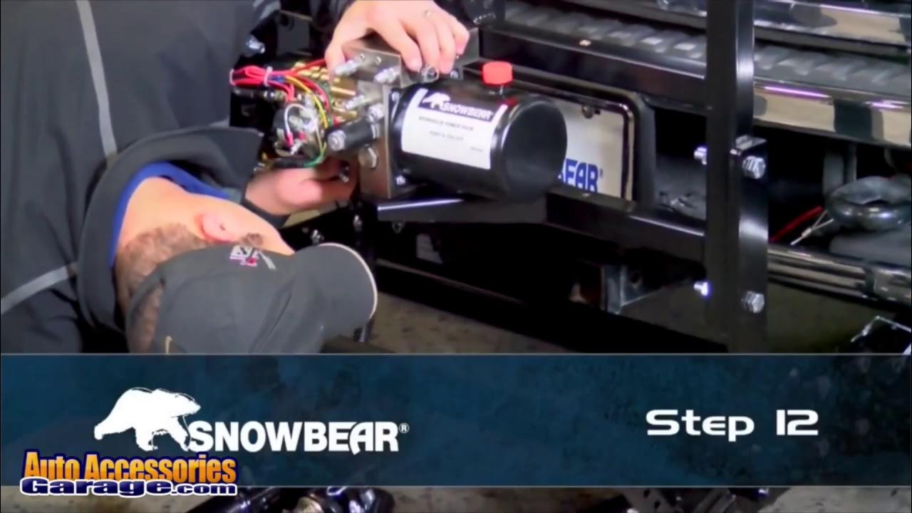 SnowBear Hydraulic Snow Plow Installation YouTube