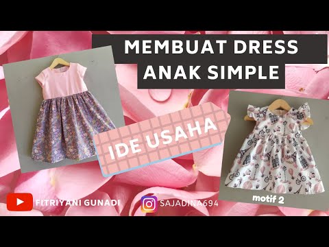 BELAJAR MENJAHIT || MEMBUAT DRESS BAYI PEREMPUAN SIMPLE