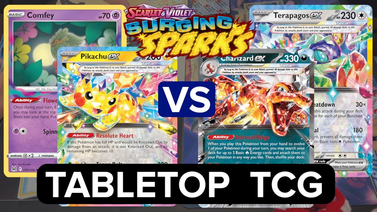Lost Box VS Charizard/Terapagos ex | Surging Sparks Tabletop Gameplay ...