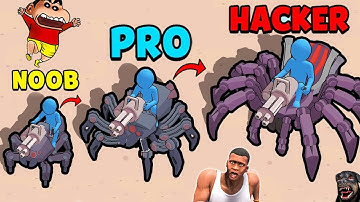 SHINCHAN UGRADING MECHA MONSTER NOOB VS PRO VS HACKER WITH FRANKLIN & CHOP | DREAM SQUAD