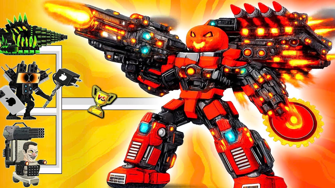 Pumpkin Mecha Boss VS Ultimate Robots | Arena Tank Cartoon
