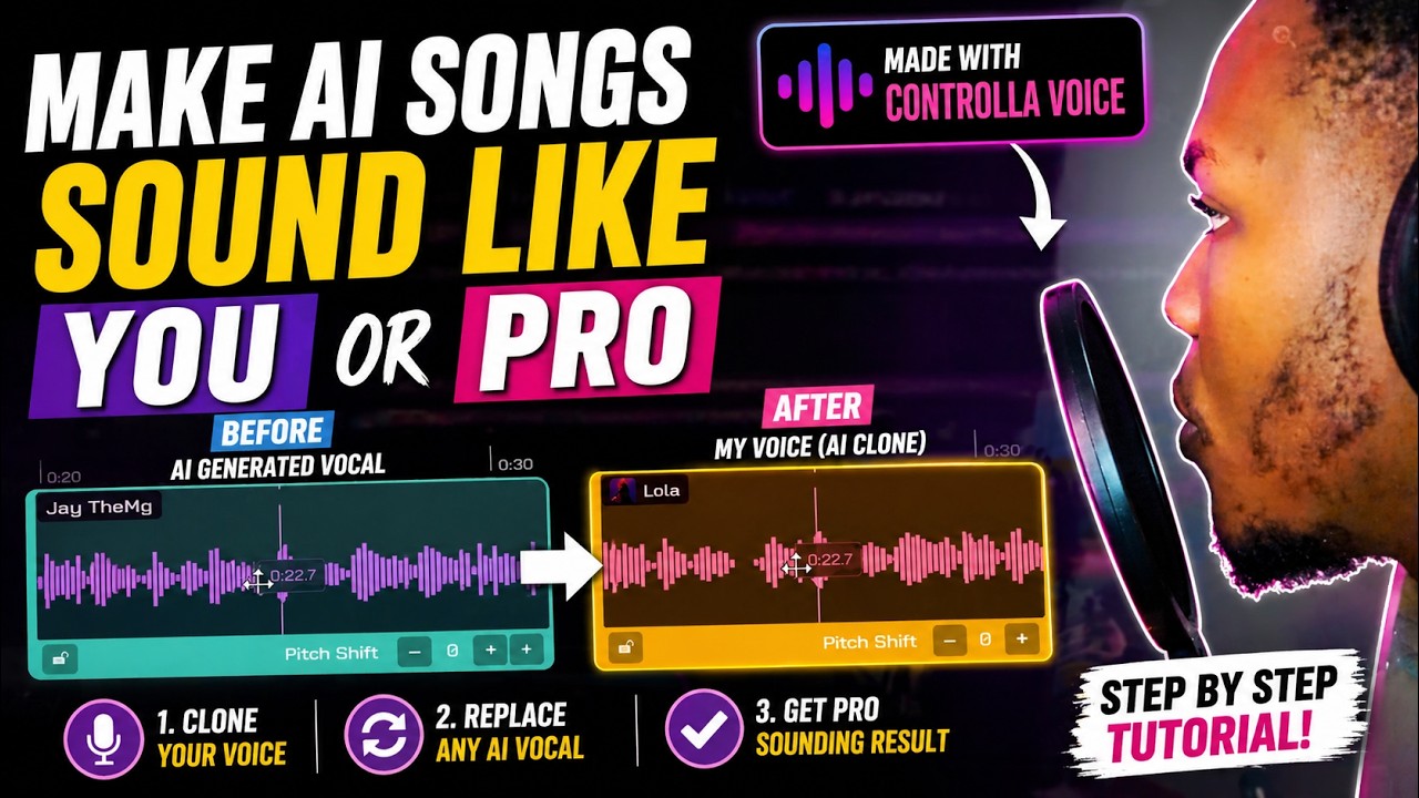 Replace AI Song Vocals With Your Own Voice | Controlla Voice