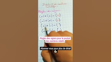 #maths #collège #nombre #1ère #college #physique #1apic #nomres relatifs #règles #regles des signes