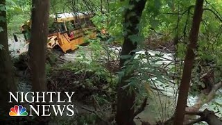 Video Captures School Bus Swept Away By Floodwaters | NBC Nightly News