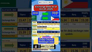 Sar To Php Exchange Rate As Of Ooc 01 2025. .