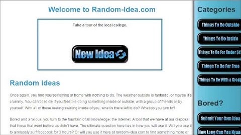 The Random Idea Generator