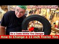 How to Change a 12 inch Trailer Tire on a Coats 5030a Tire Changer | Joe Fixes it | 🚗🔄🔧