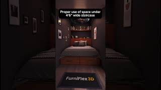 Storage under the staircase 😳😱 #architecture #staircase #floor #youtubeshorts #design #trending