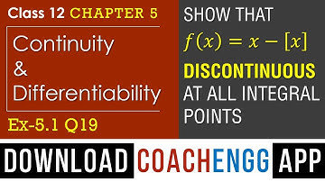 CONTINUITY & DIFFERENTIABILITY Exercise 5.1 | Q19 | Class 12 Maths NCERT Solutions