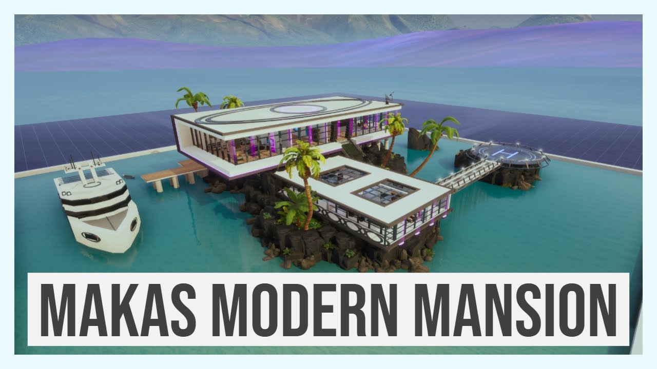 Makas Modern Mansion Includes Yacht Fortniteblockparty