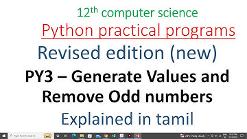 12th computer science practical program -py3/python practical program/remove odd numbers