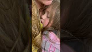 Keira snoring loud in bank.  Sleeping hard