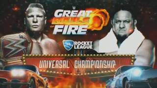 Brock Lesnar vs Samoa Joe ● WWE Great Balls of Fire 2017 ● Match Card HD