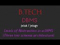 Levels of Abstraction in a DBMS(Three tier schema architecture) - B.Tech JNTUK JNTUGV R20