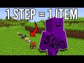 Minecraft but every step costs 1 item