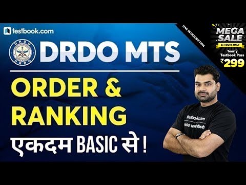 Order and Ranking in Reasoning | DRDO MTS 2020 Reasoning Class by Abhinav Sir