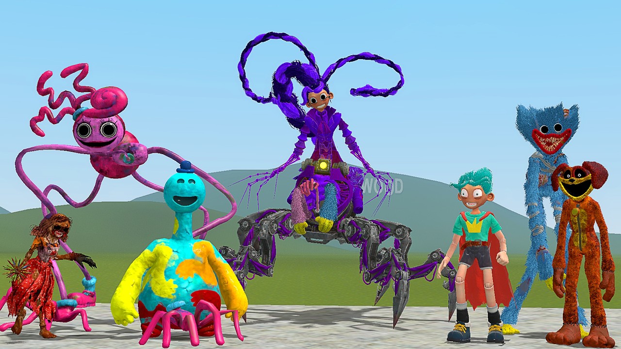 SURVIVING MONSTER FROM POPPY PLAYTIME CHAPTER 1- 5 IN THE CITY ...