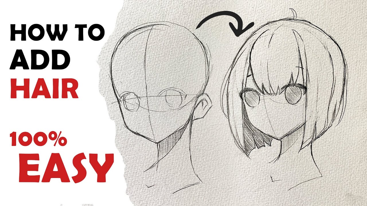 How to Draw Anime Hair  [Part 2] Rendering + Color Selection 