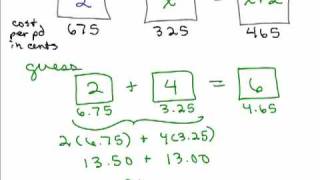 Value Mixture Problem 1