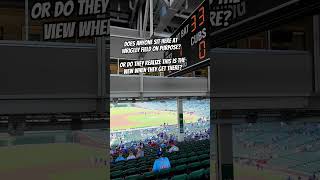 What % of people are surprised when they get to their seat at Wrigley Field?