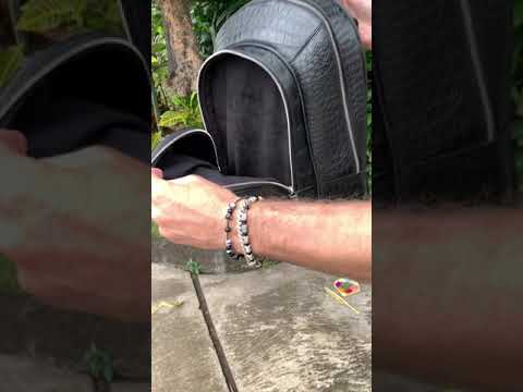 Видео: Рюкзак из кожи крокодила BG-387