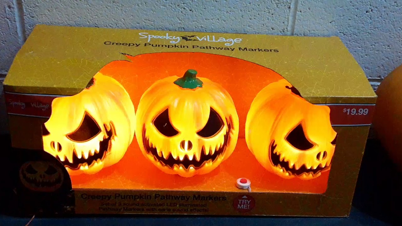 HALLOWEEN Creepy Pumpkin Pathway Markers. - YouTube