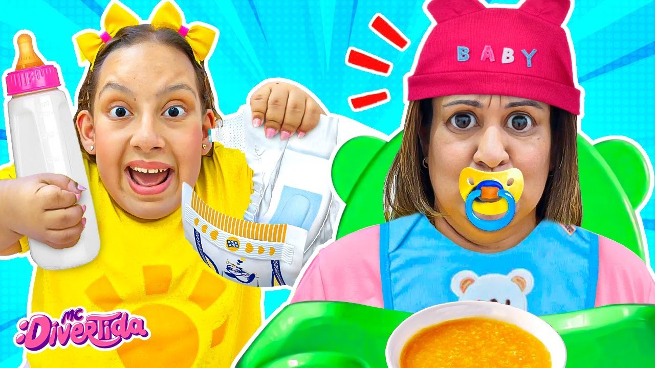 Maria Clara é Babá por um dia e perde a bebezinha - MC Divertida