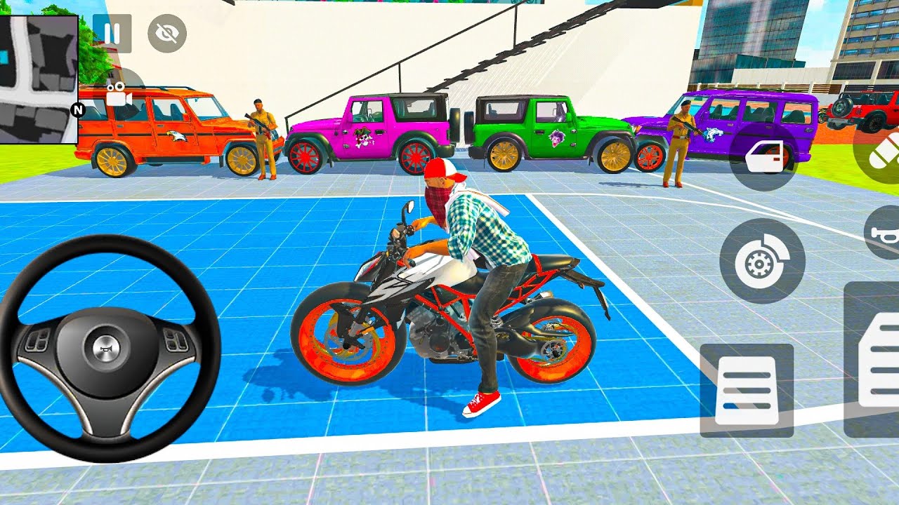 🎮 Franklin order by 2️⃣ Jeeps🚖 And 2️⃣ Modified Mahindra Thar🥳 in Indian🇮🇳 bike theif auto simulator