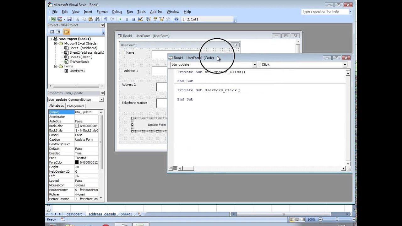 How to create an input form using VBA lesson 1 - YouTube