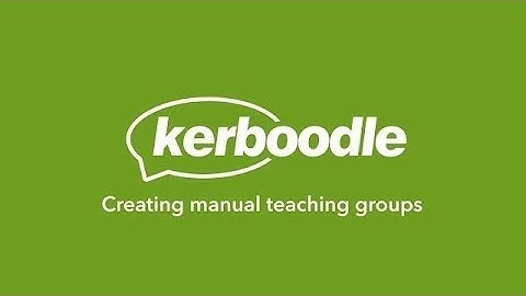 Kerboodle teacher: Creating manual teaching groups