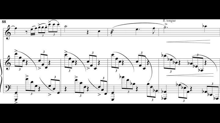 Adrienne Albert - Sunswept for Flute and Piano (2006) [Score-Video]