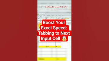 Boost Your Excel Speed: Tabbing to Next Input Cell 🤯 #shorts #excel #viral