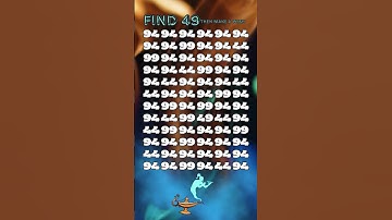 Spot The Numbers Challenge! Go! #shorts