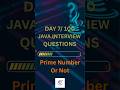 Check if a Number is PrimeDay7/100#Coding#Java #DSA #Programming #PrimeNumber#javainterviews#strings