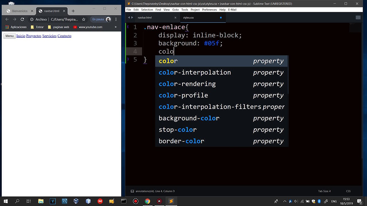TUTORIAL: CREAR UN MENÚ RESPONSIVE CON HTML-CSS-&- JAVASCRIPT | CURSOS ...