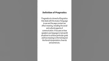 Definition Of Pragmatics. #linguistics #englishlinguistics #english #pragmatic