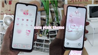 iOS 16 Customization 🍨 Cute pink Theme + Gif widgets ~ Make your android phone Aesthetic screenshot 3