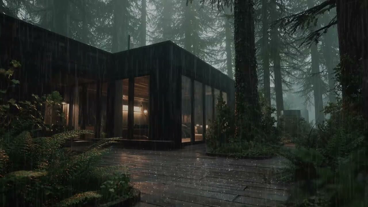 Forest Room on a Rainy Night | Quiet Deep Sleep Ambience [No Music]