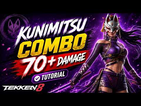 Kunimitsu 70+ Damage Combo Tutorial | Tekken 8