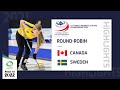 Highlights of Canada v Sweden - Round Robin - LGT World Women's Curling Championship 2021