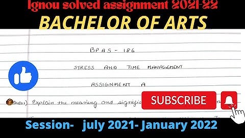 BPAS 186 Solved Handwritten Assignment 2021-22| BPAS 186 Ignou solved Assignment 2021-22| BPAS 186