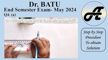 Projection of Solids - DBATU End Semester Examination May 2024