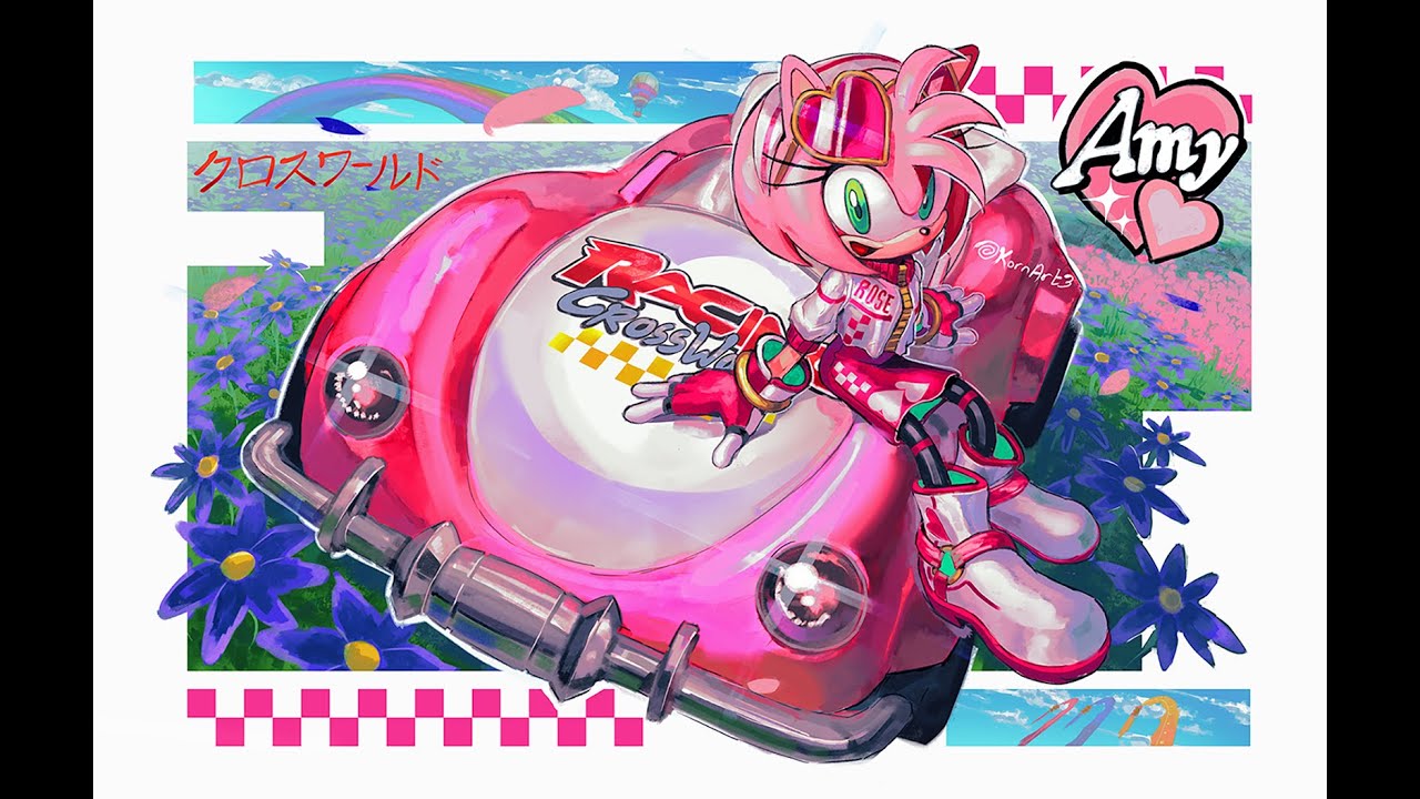 Sonic Cross Worlds AMY RACING HER WAY TOWARDS THE FINISH LINE!!! - YouTube