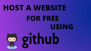 How to host a website for free using Github