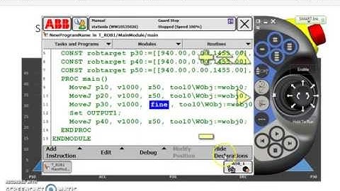 ABB IRC5 Programming Zones Data approximation continuous motion advance read run