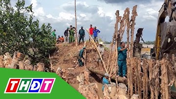 Vĩnh Long công bố tình huống khẩn cấp sạt lở đê bao cồn Thanh Long | THDT