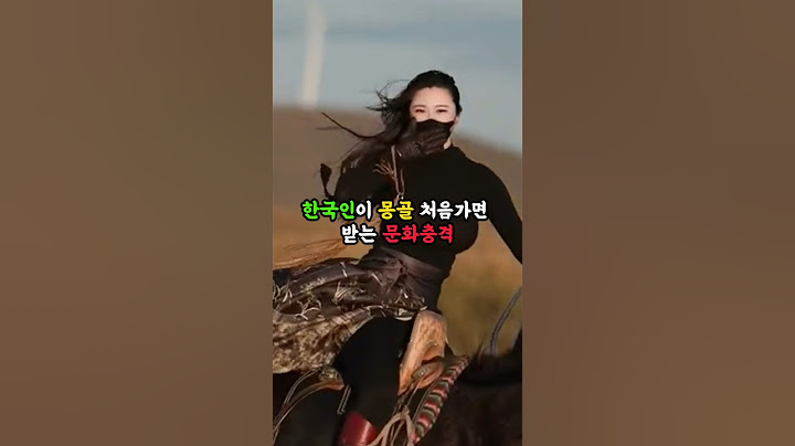 한국인이 몽골 처음가면 받는 문화충격